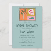 Seaside Soiree Brautparty Modernes Niedliches CUST Einladung (Vorderseite)