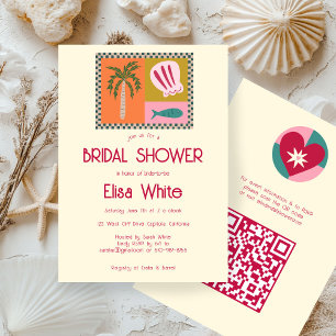 Seaside Soiree Brautparty Modernes Niedliches CUST Einladung