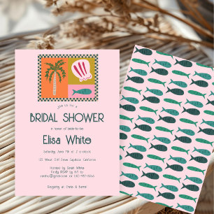 Seaside Soiree Brautparty Modernes Niedliches CUST Einladung