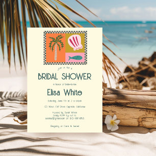 Seaside Soiree Brautparty Modernes Niedliches CUST Einladung