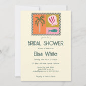 Seaside Soiree Brautparty Modernes Niedliches CUST Einladung (Vorderseite)