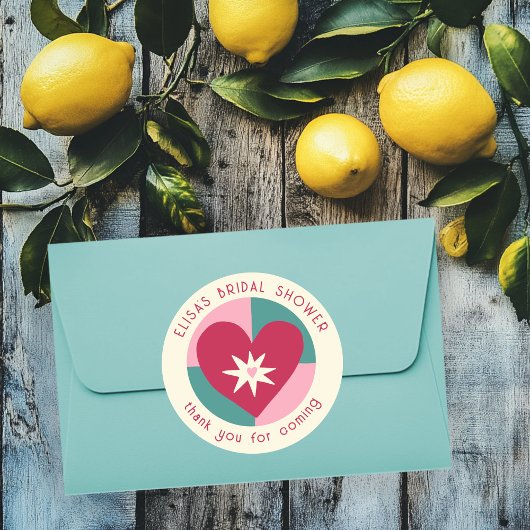 Seaside Soiree Brautparty Modernes Niedliches CUST Runder Aufkleber