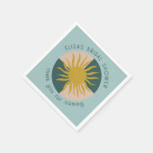 Seaside Soiree Brautparty Modernes Niedliches CUST Serviette (Ecke)