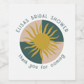 Seaside Soiree Brautparty Modernes Niedliches CUST Weinetikett (Einzelnes Label)