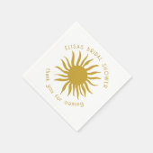 Seaside Soiree Brautparty Niedlich Sun CUSTOM Serviette (Ecke)
