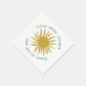 Seaside Soiree Brautparty Niedlich Sun CUSTOM Serviette (Ecke)