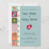 Seaside Soiree Moderne Niedliche CUSTOM QR Wedding Einladung (Vorderseite)