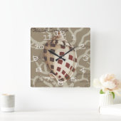 Seaside Sonnet I Quadratische Wanduhr (Zuhause)