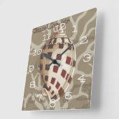 Seaside Sonnet I Quadratische Wanduhr (Winkel)