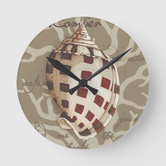 Seaside Sonnet I Runde Wanduhr (Vorderseite)