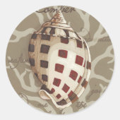 Seaside Sonnet I Runder Aufkleber (Vorderseite)