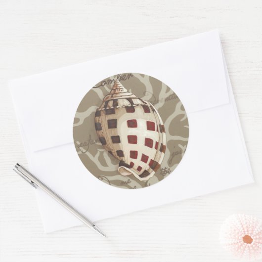 Seaside Sonnet I Runder Aufkleber (Umschlag)