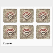 Seaside Sonnet II Quadratischer Aufkleber (Blatt)