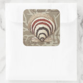 Seaside Sonnet II Quadratischer Aufkleber (Tasche)