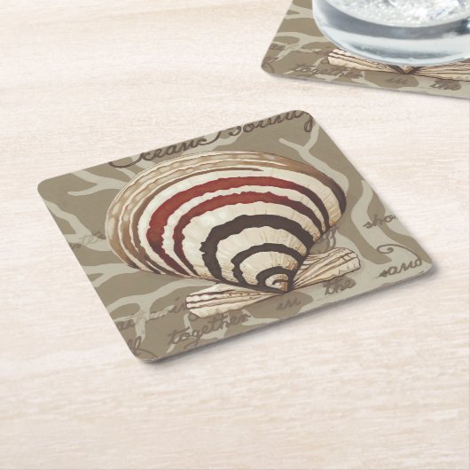 Seaside Sonnet II Rechteckiger Pappuntersetzer (angewinkelt)