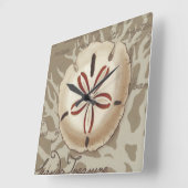 Seaside Sonnet III Quadratische Wanduhr (Winkel)