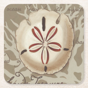 Seaside Sonnet III Rechteckiger Pappuntersetzer