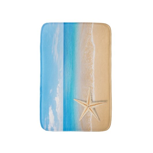 Seaside Starfish Small Bath Mat Badematte (Vorderseite Vertikal)