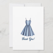 Seaside Stripes Celebration Birthday    Dankeskarte (Rückseite)