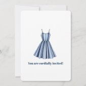 Seaside Stripes Celebration Birthday    Einladung (Rückseite)