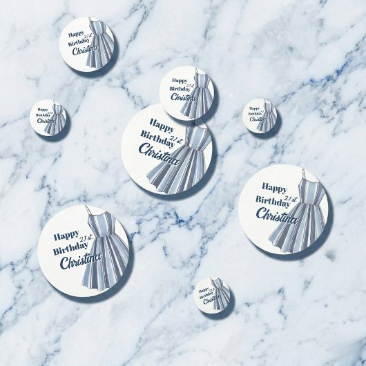 Seaside Stripes Celebration Birthday Konfetti