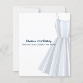 Seaside Stripes Celebration Birthday Menu (Rückseite)