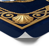 Seaside Stripes Celebration Birthday Poster (Ecke)