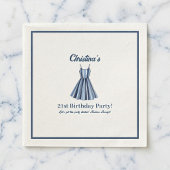Seaside Stripes Celebration Birthday    Serviette