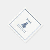 Seaside Stripes Celebration Birthday    Serviette (Ecke)