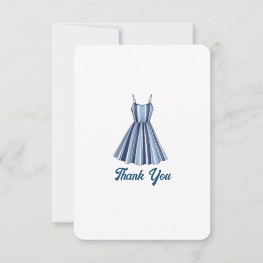 Seaside Stripes Celebration Dankeskarte (Rückseite)