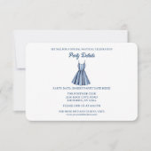 Seaside Stripes Celebration QR Code RSVP Karte (Vorderseite)