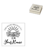 Seaside Sunrise "This book gehört" Gummistempel (Stempel)