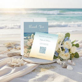 Seaside Theme Wedding QR Code Enclosure Card Einladung