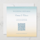 Seaside Theme Wedding QR Code Enclosure Card Einladung (Vorderseite)