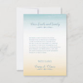 Seaside Theme Wedding Thank You Card Card Dankeskarte (Vorderseite)