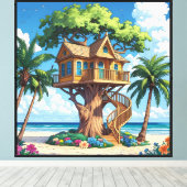Seaside Treehouse Leinwanddruck (Insitu (Holzboden))