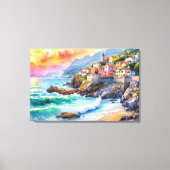 Seaside Village Art Leinwand (Vorderseite)