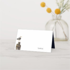 Seaside Watercolor Navy Blue Wedding Platzkarte