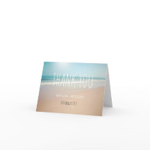 Seaside Wedding Dankeschön Card