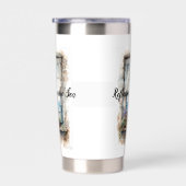 Seaside Window View Watercolor Coastal Scene Thermobecher (Rechts)