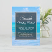Seaside Writing Retreat Author Life Coach Business Einladung (Stehend Vorderseite)