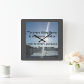 Season and time Clock Quadratische Wanduhr (Zuhause)