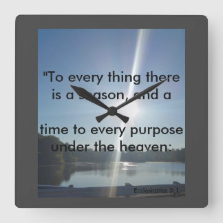 Season and time Clock Quadratische Wanduhr