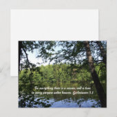 Season Ecclesiastes Lake Forest Postkarte (Vorne/Hinten)