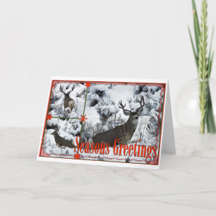 Season Greetings Buck Deer Feiertagskarte