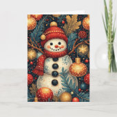 Season Greetings Snowman Karte (Vorderseite)