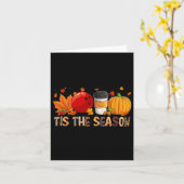 Season Leopard Pumpkin Bowling Halloween Fall Leaf Karte (Gelbe Blume)