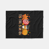 Season Leopard Pumpkin Darts Halloween Fall Leaf Fleecedecke (Vorderseite (Horizontal))