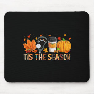 Season Leopard Pumpkin Lacrosse Halloween Fall Lea Mousepad