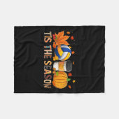 Season Leopard Pumpkin Volleyball Halloween Fall L Fleecedecke (Vorderseite (Horizontal))